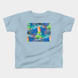 redhead mermaid Kids T-Shirt